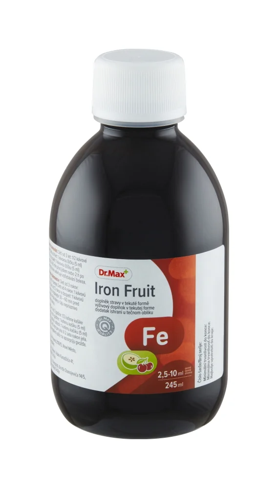 Dr. Max Iron Fruit 1×245 ml, sirup s obsahom železa