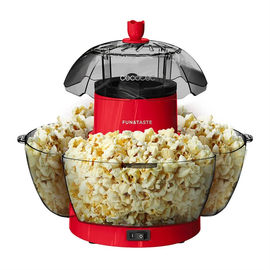 Cecotec Fun Taste P Corn Lotus Popkornovač Cecotec, 1200 W, 4,5 l, 4 nádoby, príprava 2 minúty