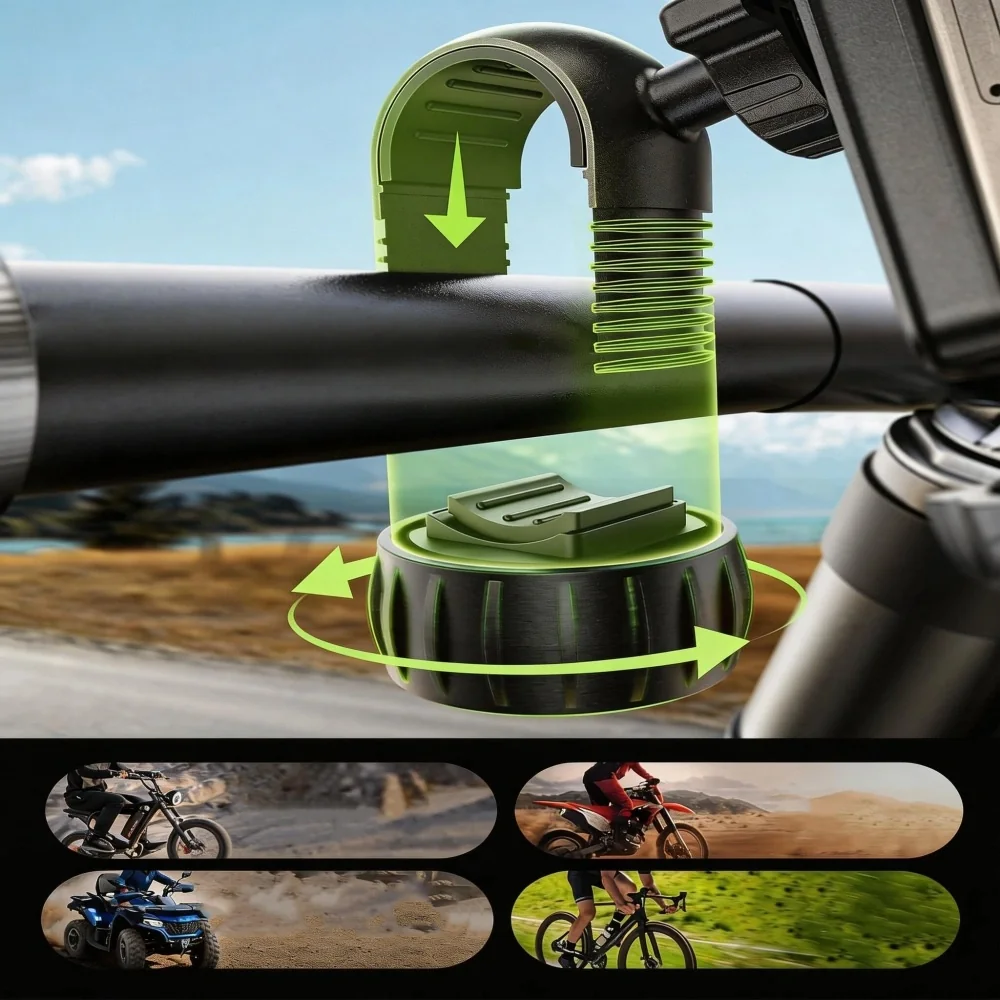 Tech-Protect V6 držiak na mobil na bicykel / motocykel, čierny