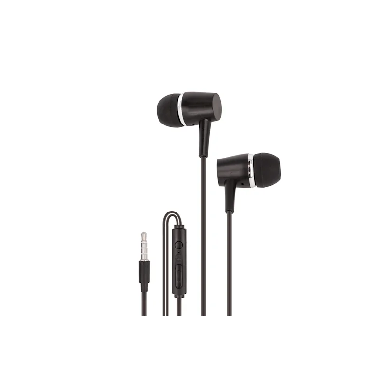 Slúchadlá do uši MAXLIFE MXEP-02 čierne s mikrof.