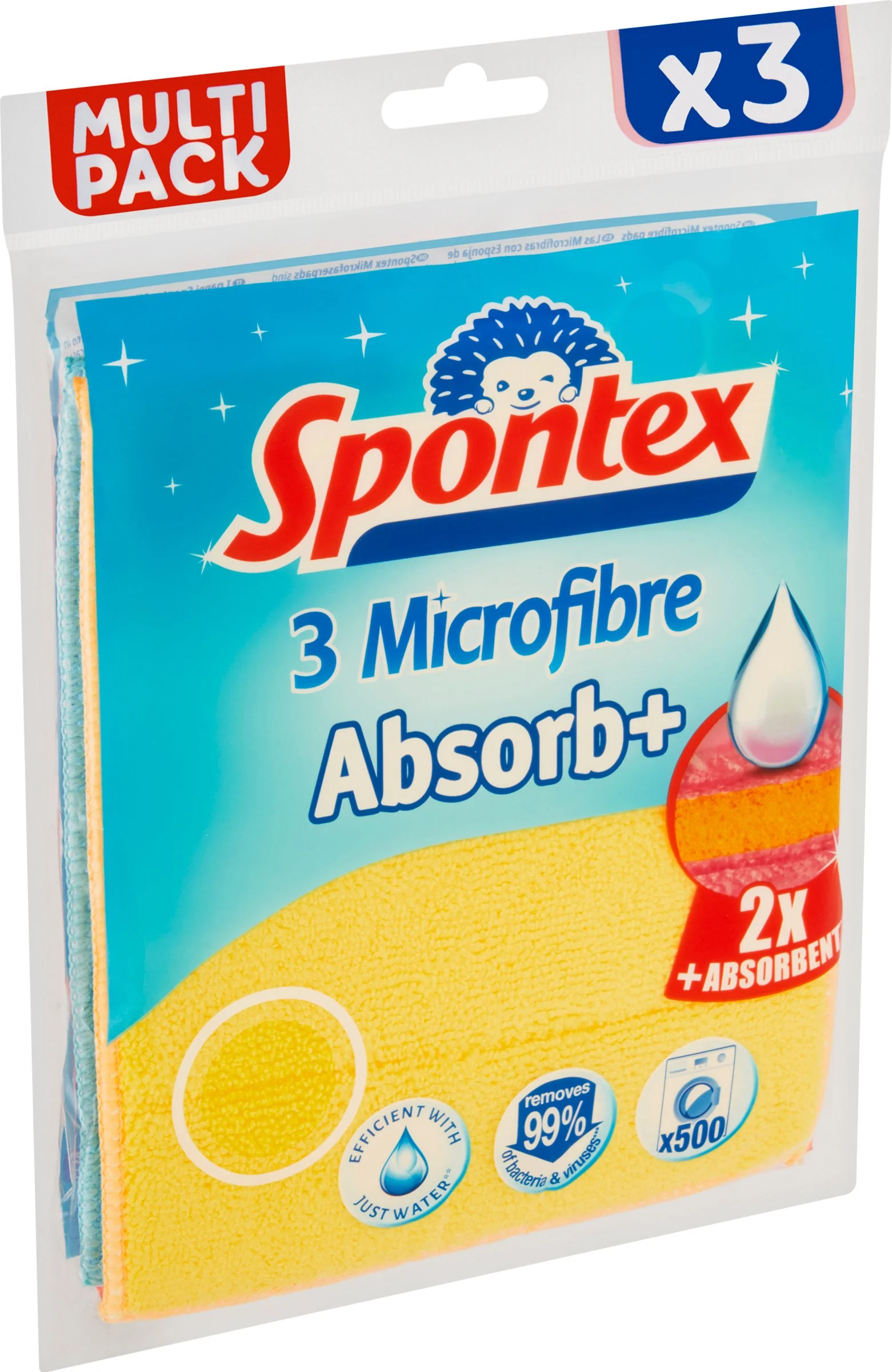 Spontex Čistiace utierky z mikrovlákna 3ks 1×3 ks, utierka z mikrovlákna