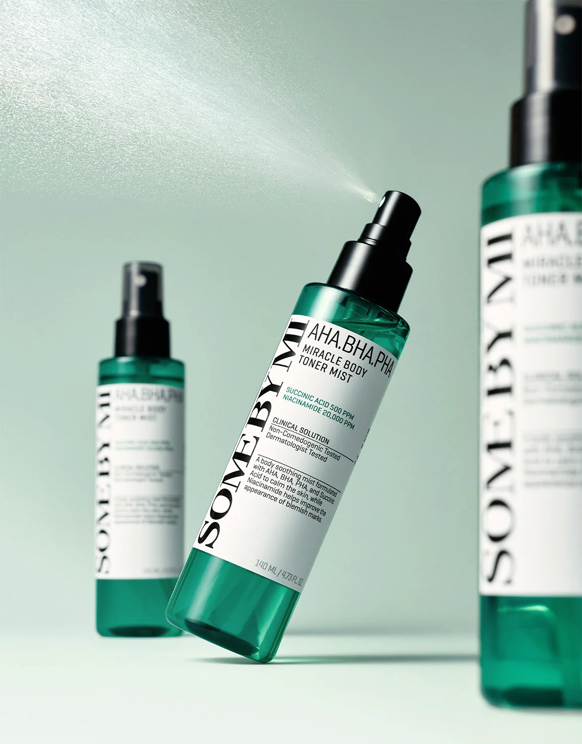 Some By Mi Aha-Bha-Pha 30 Days Miracle Body Toner Mist telová hmla pre citlivú a problematickú pokožku 140 ml