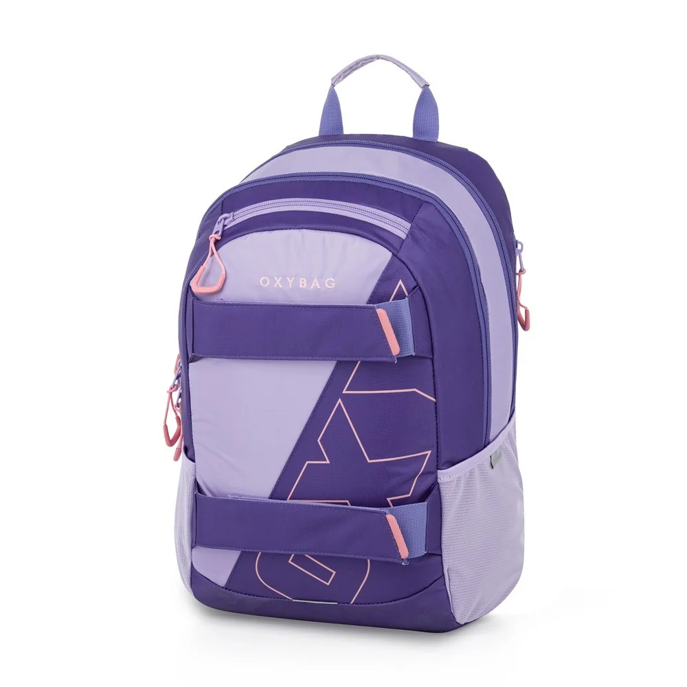 Študentský batoh OXY SPORT Half Violet s peračníkom Set 2 ks, fialový