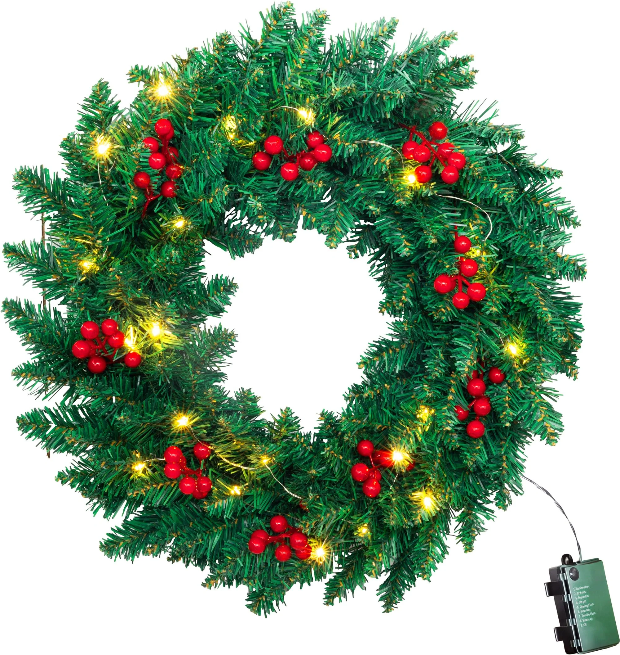 MagicHome vianočný LED veniec, 1 ks 20 LED teplá biela, IP20, 3xAA, 45 cm
