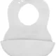 BABYONO Podbradník mäkký plastový s vreckom bez BPA grey 6m+