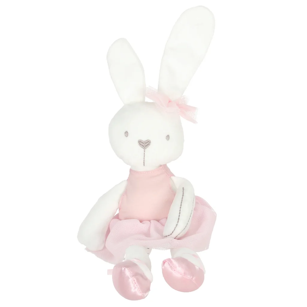 Plyšový zajačik v ružových šatách – 42 cm