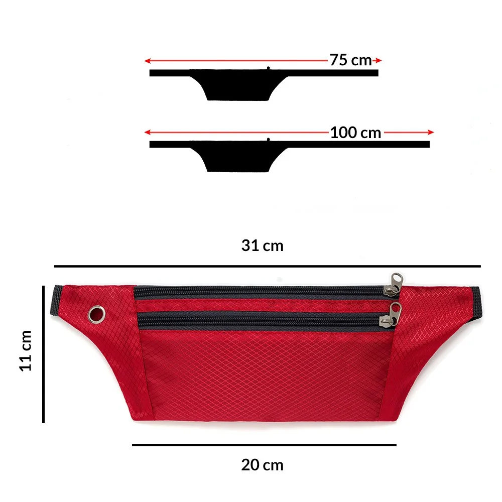 MG Ultimate Running Belt bežecký opasok s otvorom pre slúchadlá čierny