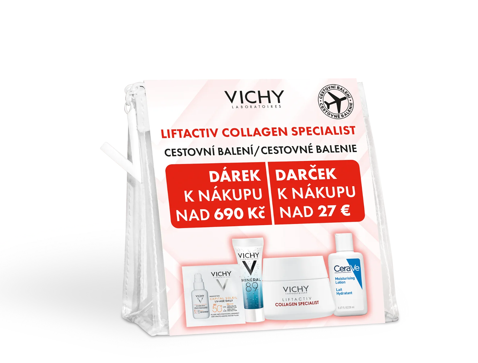 VICHY Darčeková taštička s rutinou starostlivosti o pleť Liftactiv Collagen Specialist proti vráskam a pigmentovým škvrnám 1×1 set