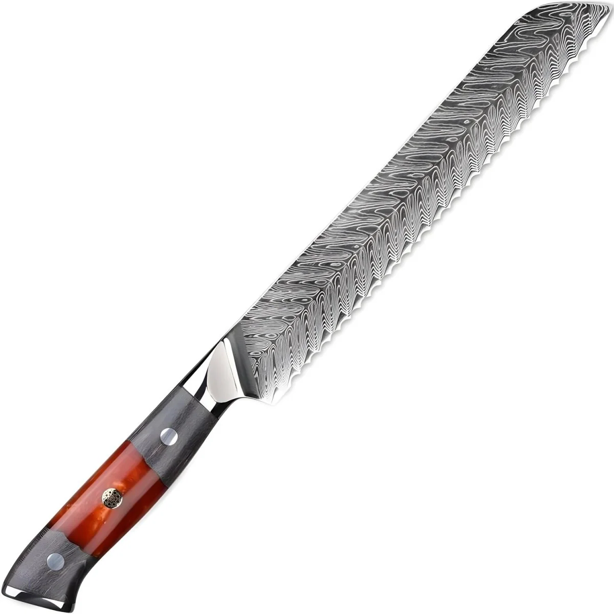 Damaškový kuchynský nôž Yamiyo Bread 1 x 34,2 cm, HRC60±2