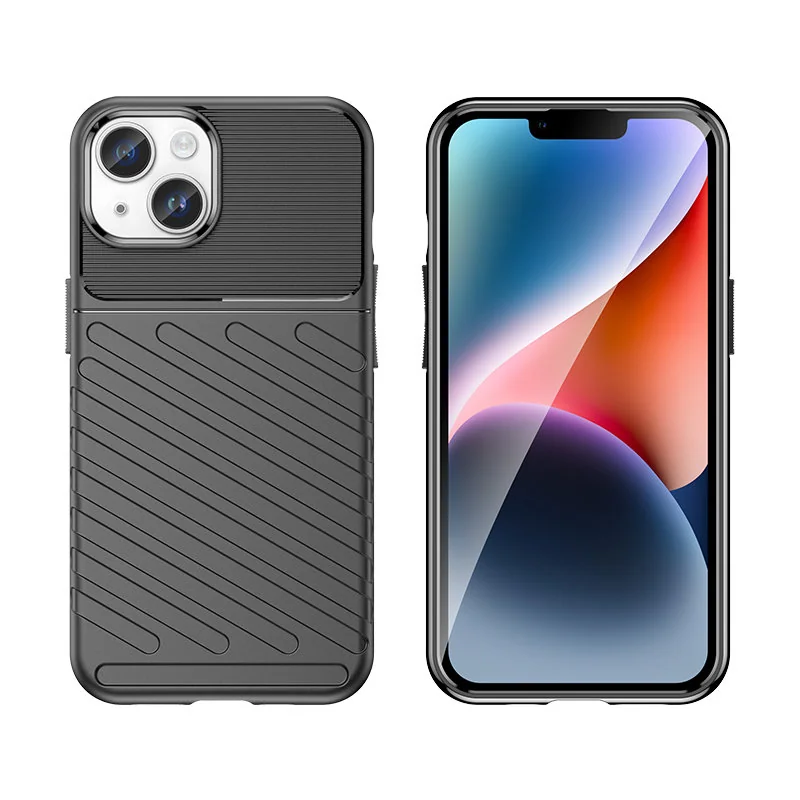 Odolné puzdro TPU pre Apple iPhone 15 - Čierna
