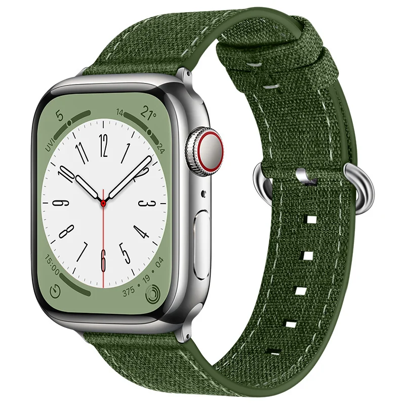 BStrap Denim remienok na Apple Watch 38/40/41mm olive green
