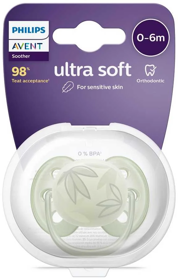 Philips AVENT Cumlík Ultrasoft Premium 0-6m zelená 1 ks 1×1 ks, cumlík
