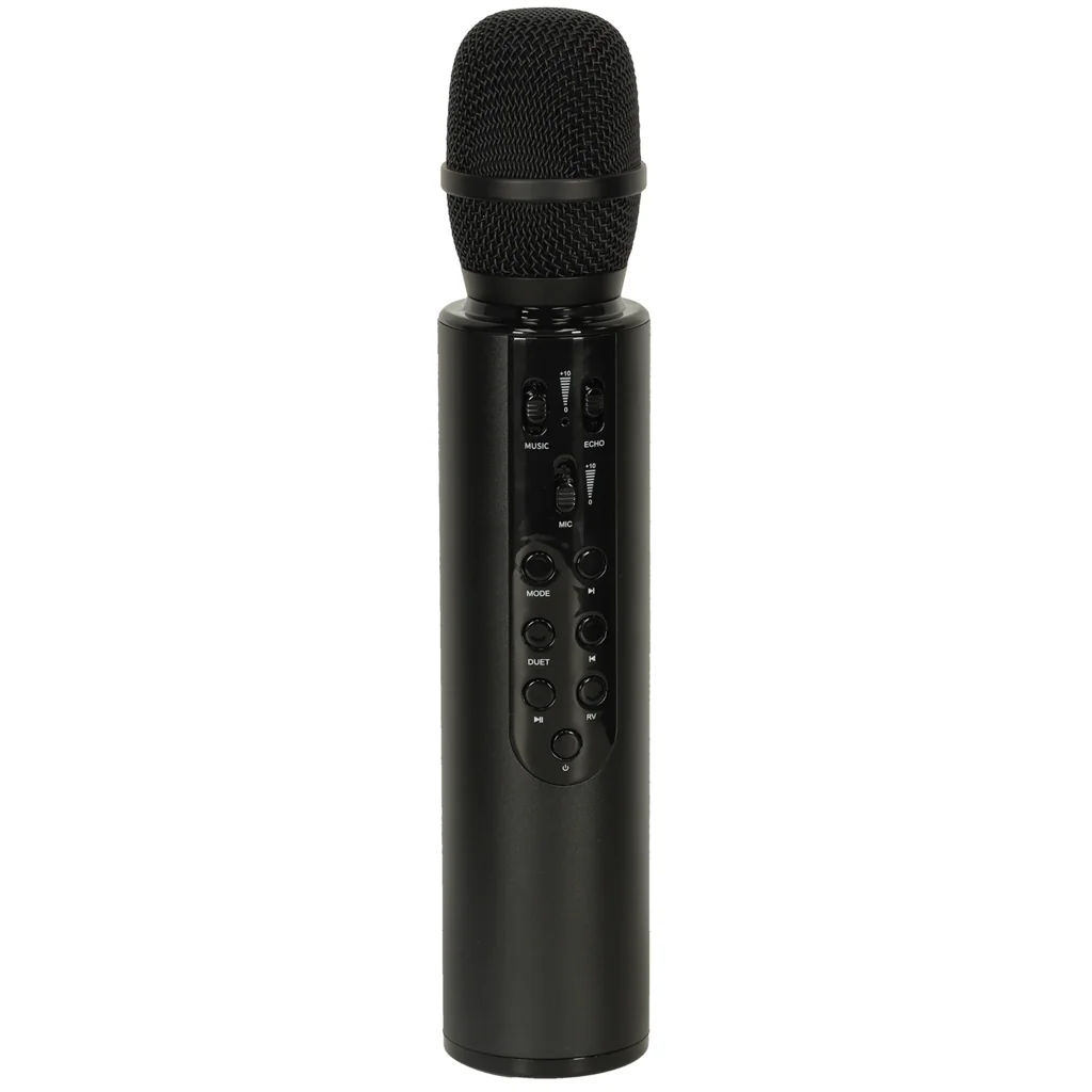Bezdrôtový karaoke mikrofón detský, Bluetooth, 5 W, čierny