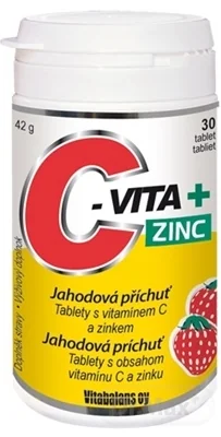 Vitabalans C-VITA + ZINC 1×30 tbl, vitamín C + zinok
