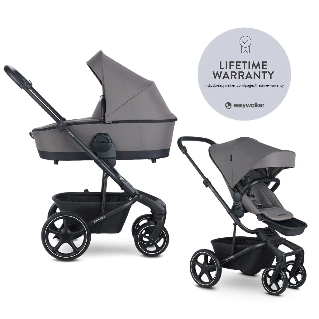 Easywalker Harvey⁵ kombinovaný kočík 2v1 Pebble Grey LITE RWS 