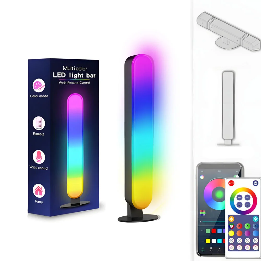 Livefy Light Bar V2 RGB stolná lampa 2ks, čierna