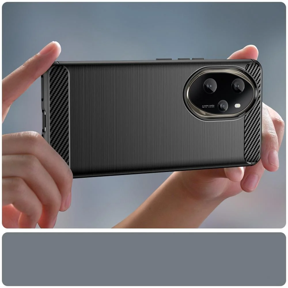 Carbon Shield TPU puzdro pre Honor 200 Pro - Čierna