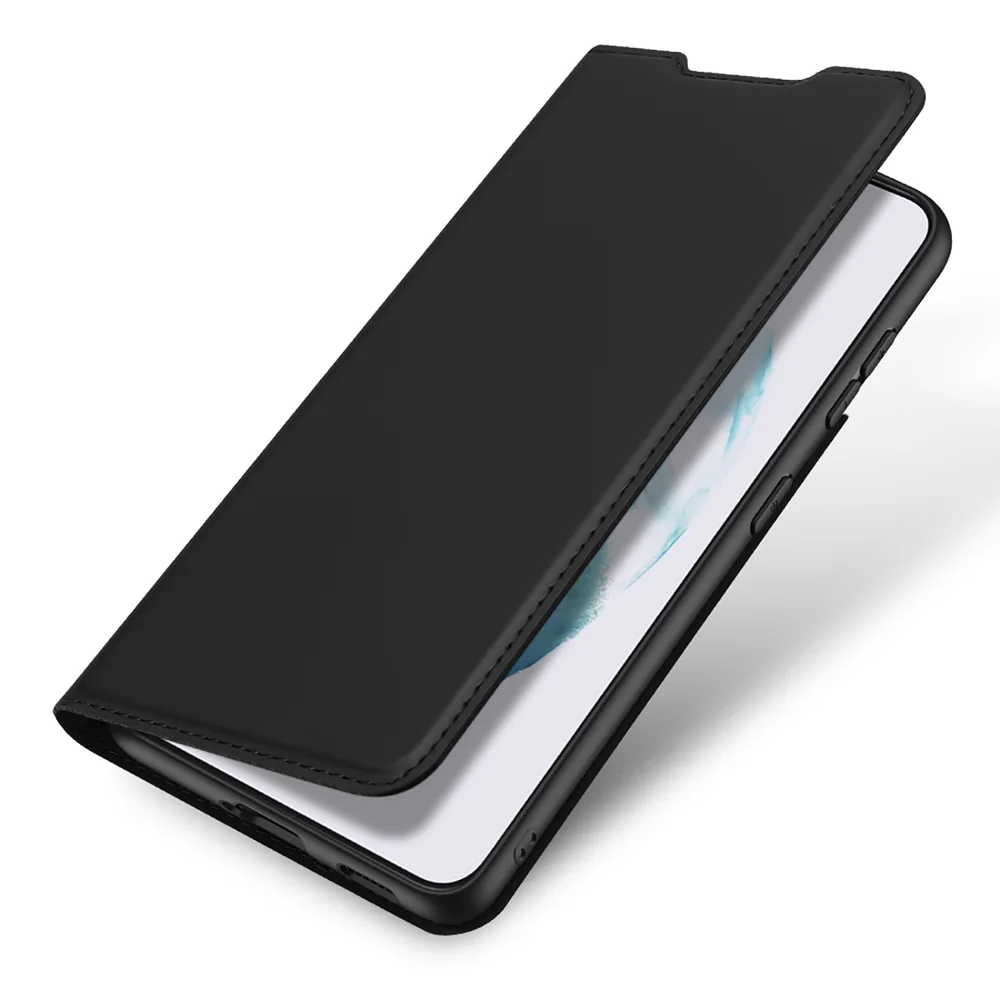 DUX DUCIS Skin Pro knižkové kožené puzdro na Samsung Galaxy S22 Plus,čierne čierne