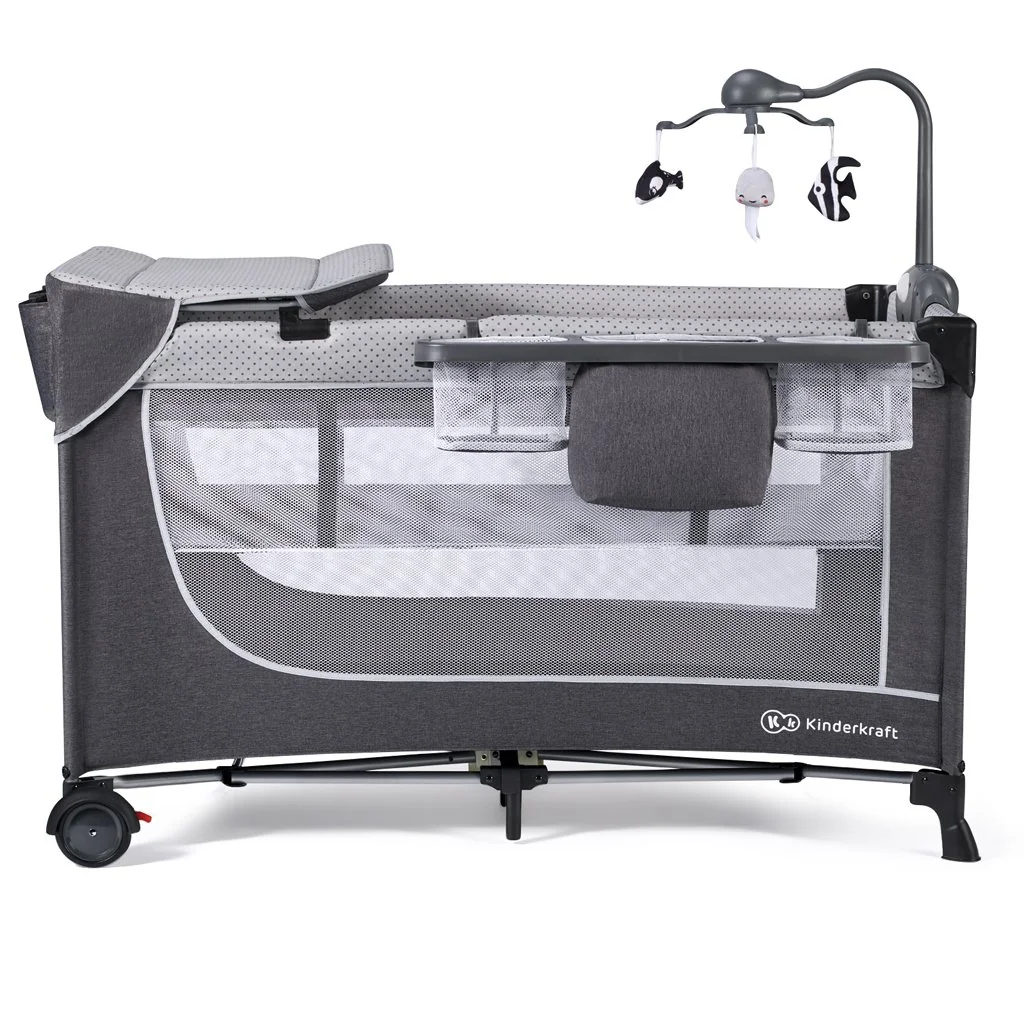 KINDERKRAFT - Postieľka cestovná Leody doplnky Leody Grey, Premium