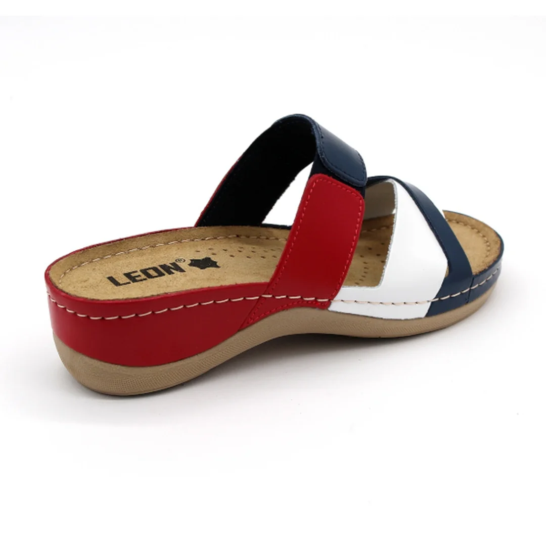 Leon 909 Dámska zdravotná celokožená obuv s prackou 37 - 23cm, biela, 4,5 cm