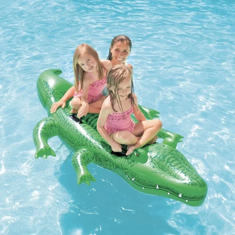 Intex 58562 Plavidlo krokodíl s držadlami 203cm