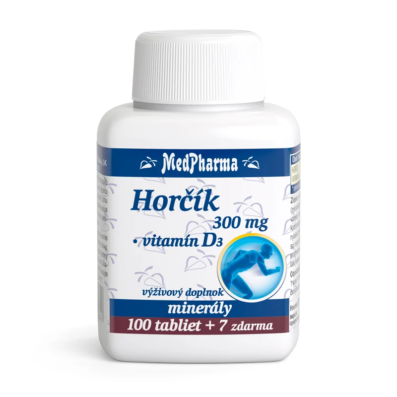MedPharma HORČÍK 300MG+VIT. D 1×107 tbl, výživový doplnok
