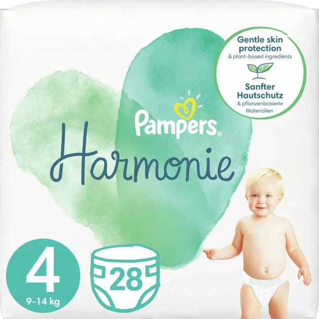 Pampers Harmonie VP S4 28ks (9-14kg) 1×28 ks, detské plienky