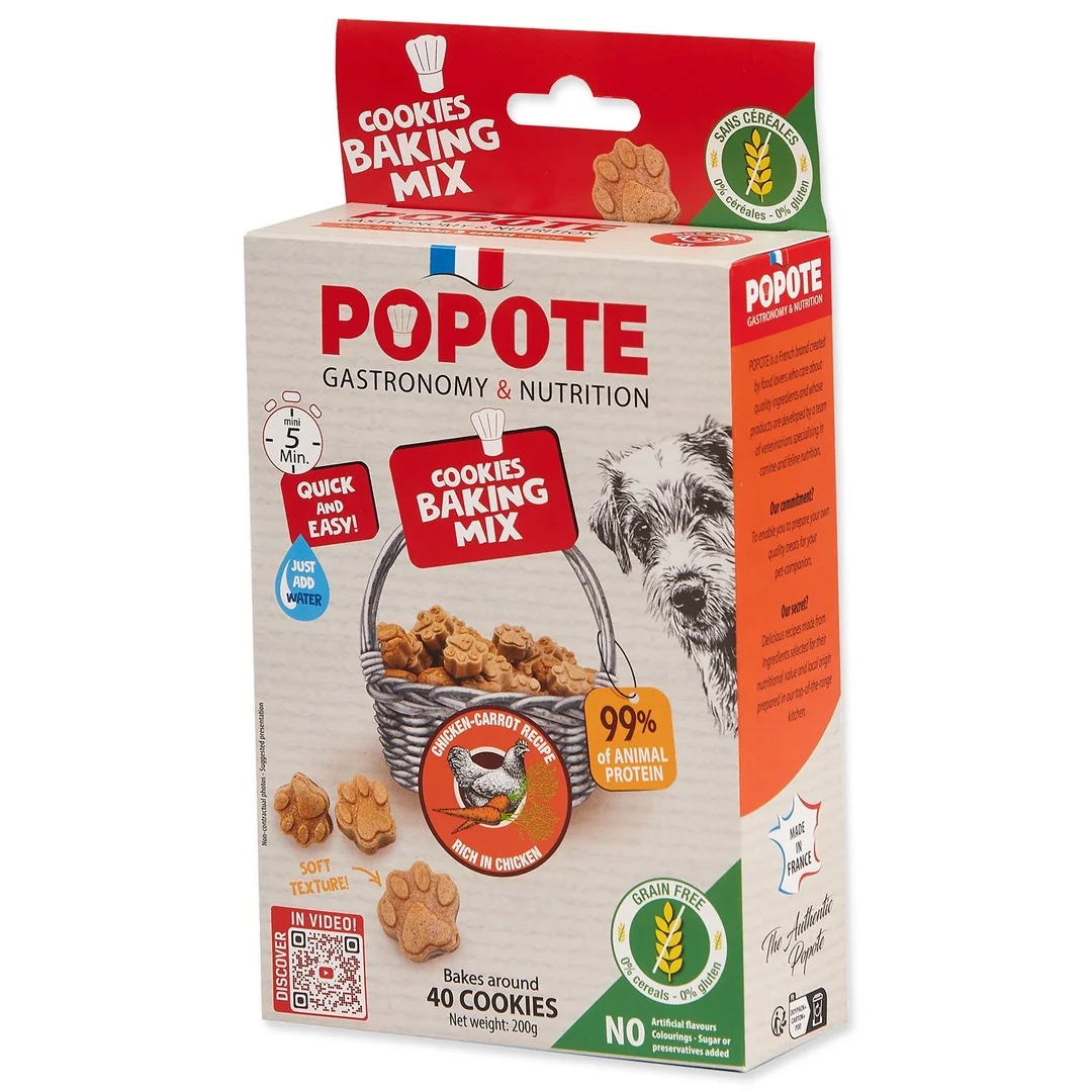 Pečiaca zmes Popote kuracie Grain Free pre psy 200g