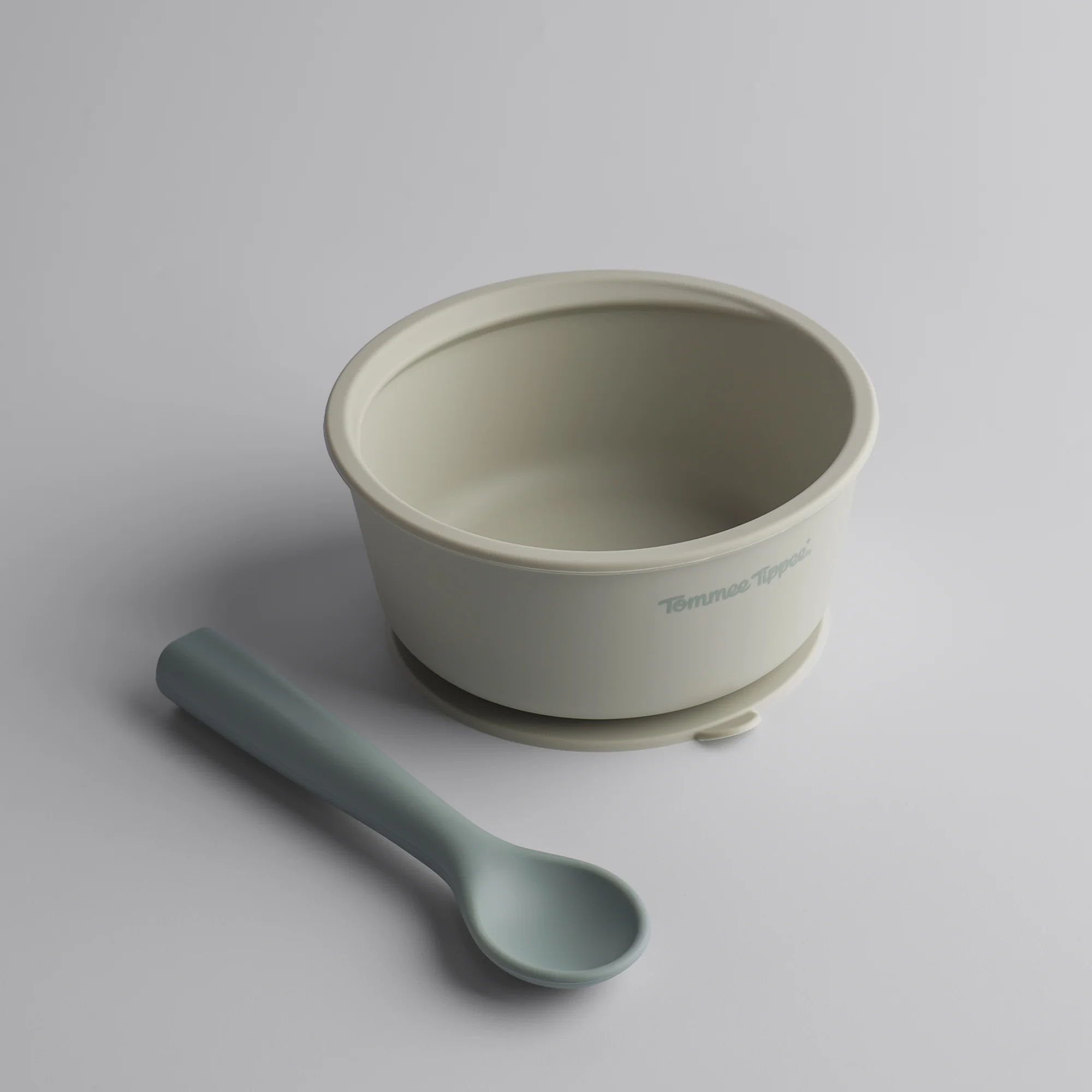 Tommee Tippee Silikón. miska s prísavkou a lyžičkou zelená 1 ks