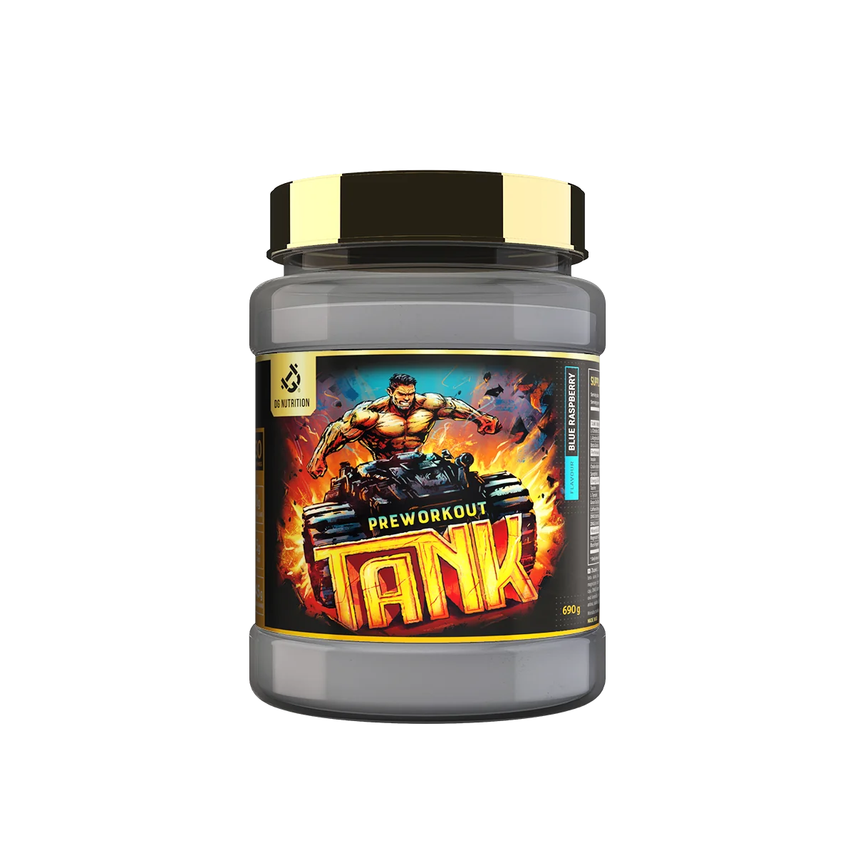 TANK pre-workout Modrá malina 690 g