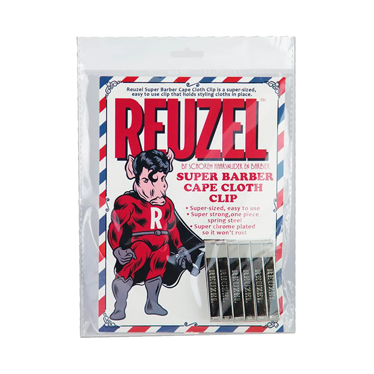 Pinetky na plaštenku kovové Reuzel Barber Cape Cloth Clip 1pc