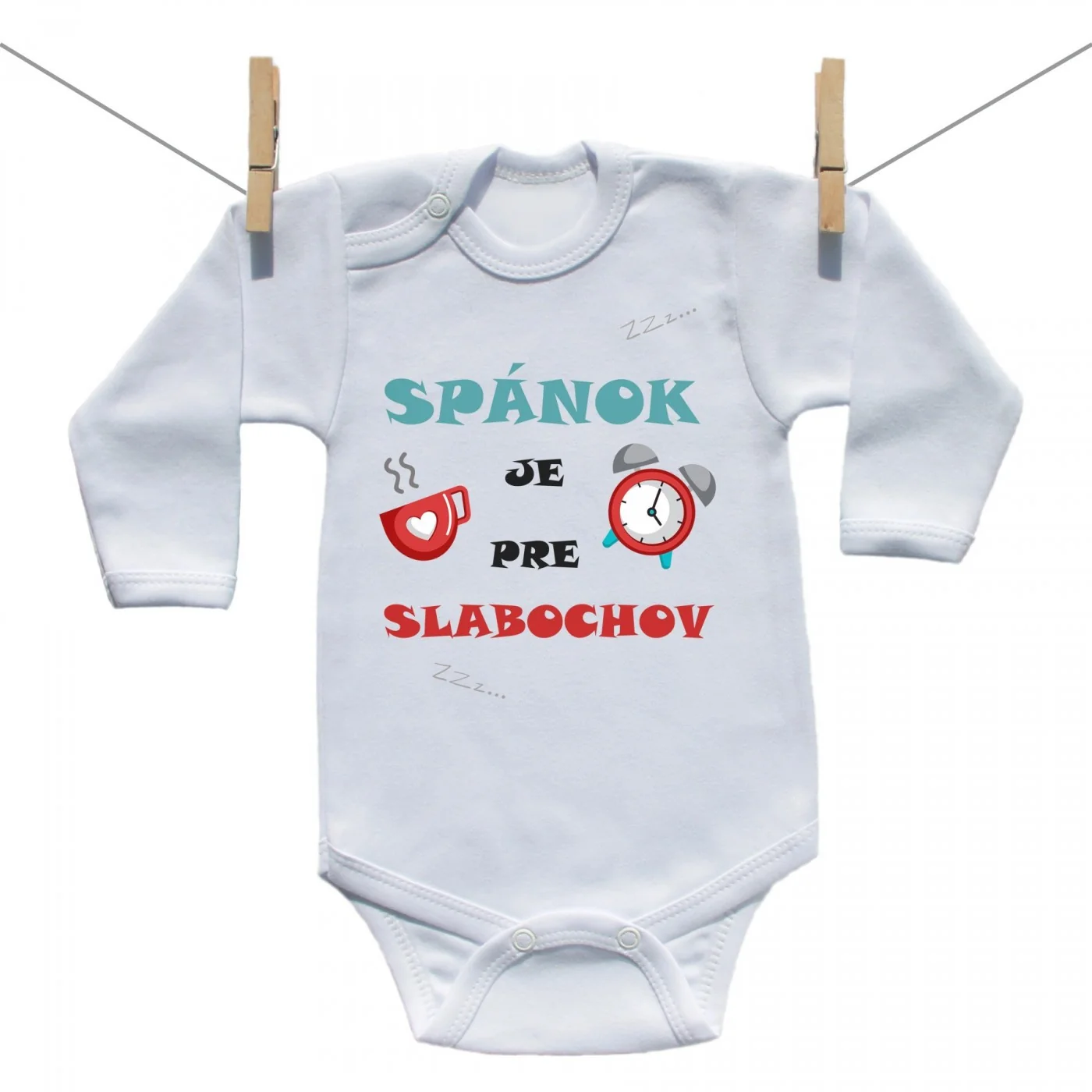 Boodyy Body s dlhým rukávom Spánok je pre slabochov Veľkosť: 68