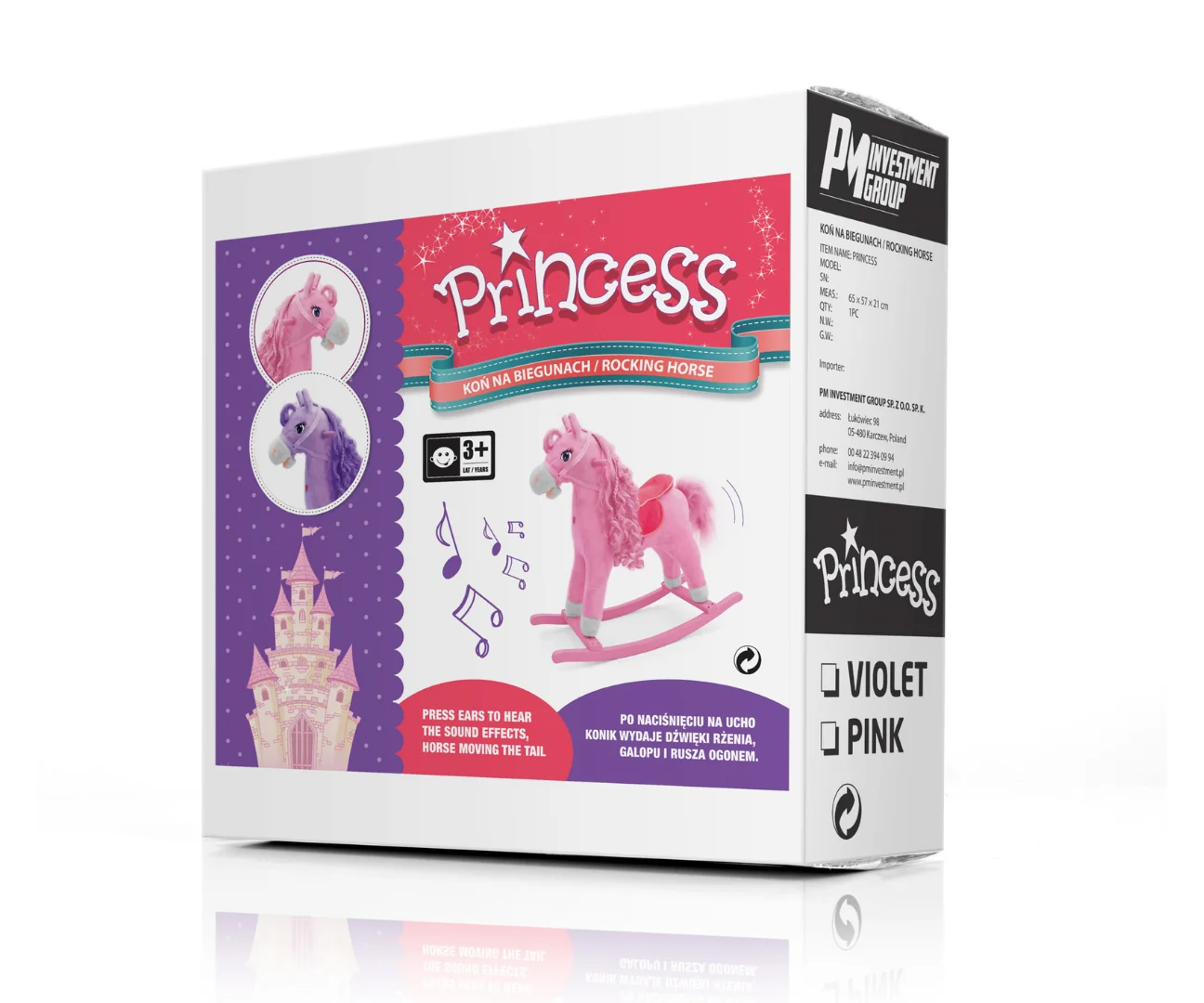 Hojdací koník pre deti Princess, ľavendľová