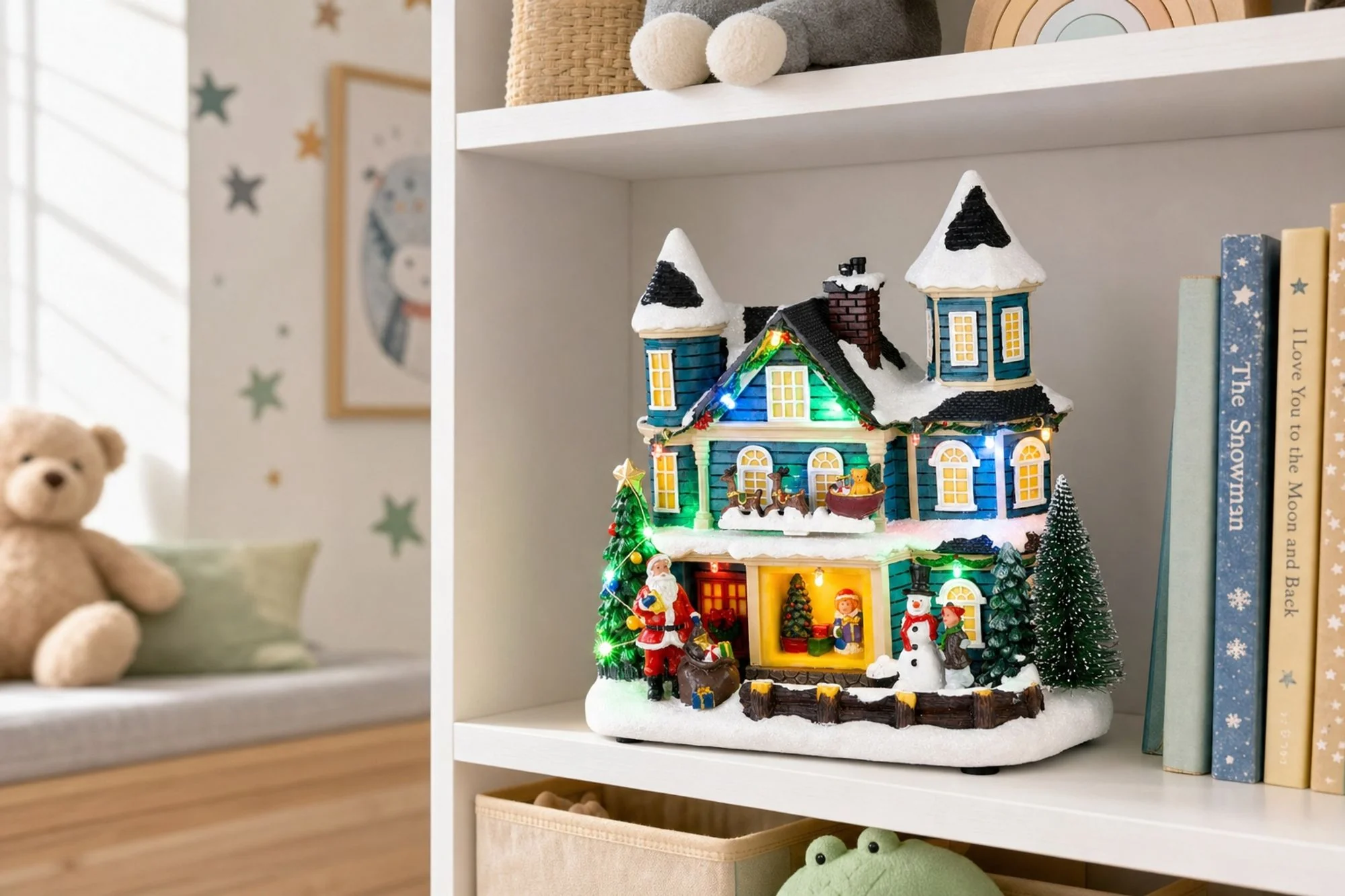 MagicHome vianočný LED domček, 1 ks 3xAA, 20x13x23 cm