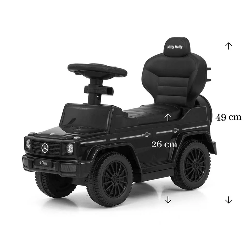 Detské odrážadlo s vodiacou tyčou MERCEDES G350d Milly Mally