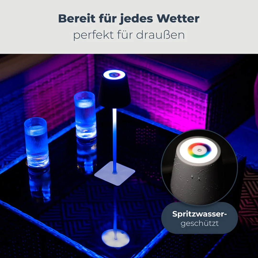 Classbach TL 4025 LED dobíjacia stolová lampa, RGB, USB-C, sivá
