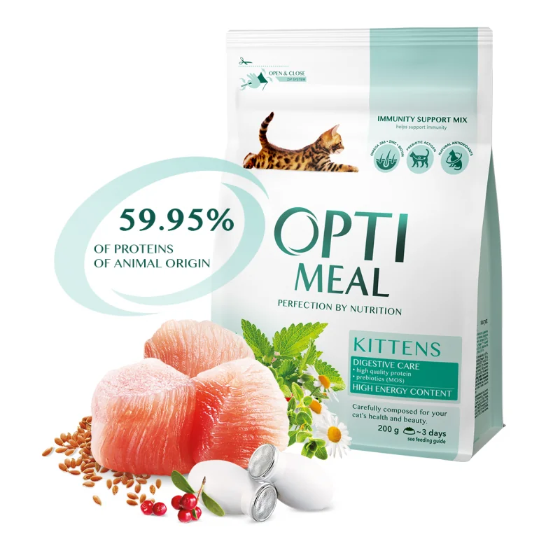 OPTIMEAL™ Superpremium pre mačiatka s kuracim mäsom 200g (0197)