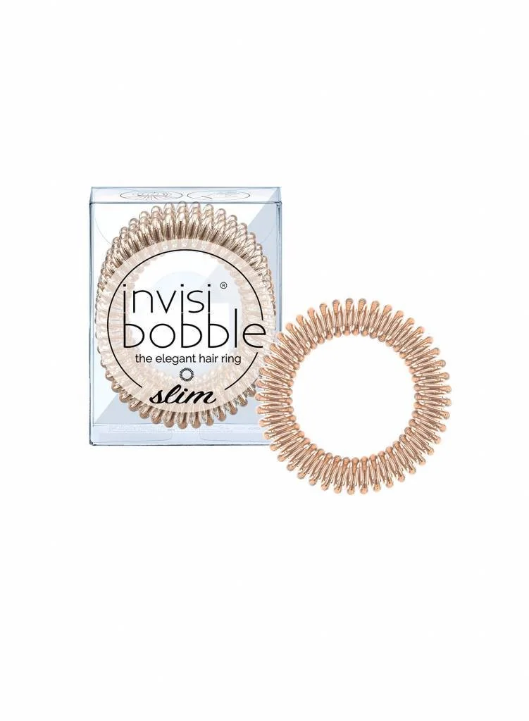 invisibobble® SLIM Bronze Me Pretty 1×3 ks, špirálová gumička do vlasov