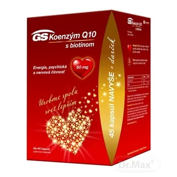 GS Koenzým Q10 60 mg s biotínom darček 2021 1×90 cps, (45+45 cps navyše)