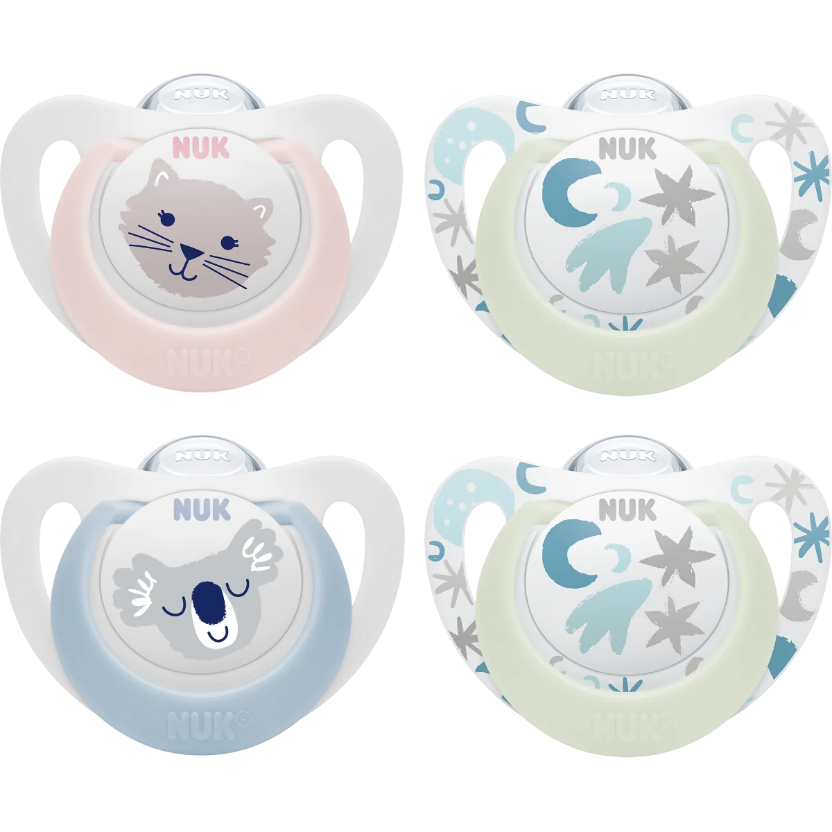 NUK CUMLIK STAR DEN & NOC 0-6M 2KS 1×2 ks, cumlík 0-6m