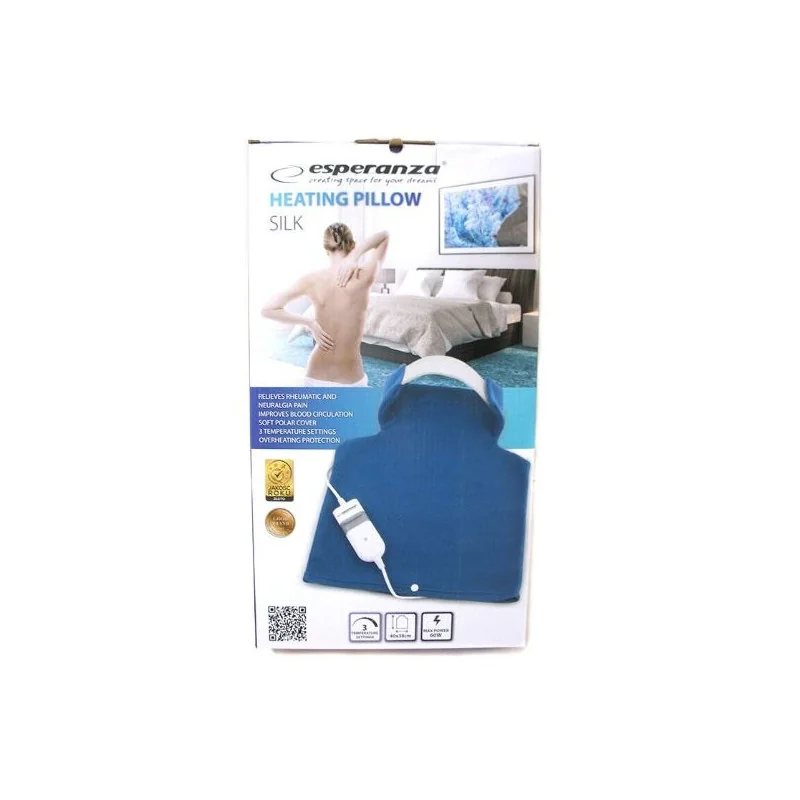 Deka vyhrievacia na krk a chrbát 40x38cm modrá ESPERANZA EHB003 Silk