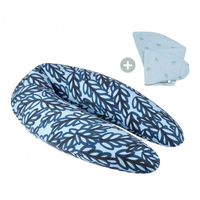 Babymoov multifunkčný vankúš B.LOVE BUNDLE Vegetal + náhradný poťah Wind Blue