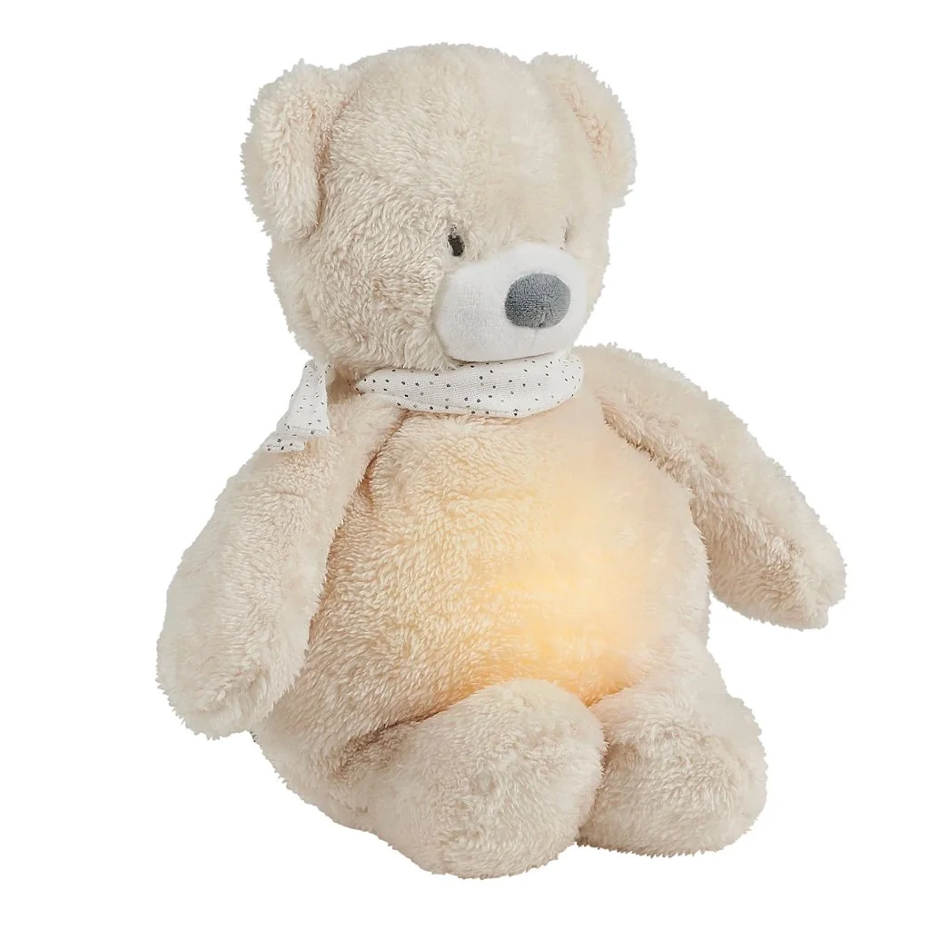 Uspávačik plyšový hudobný so svetielkom a senzorom plaču 4v1 Sleepy Bear Beige 0m+