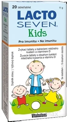 Vitabalans LACTOSEVEN Kids 1×20 tbl, výživový doplnok pre deti