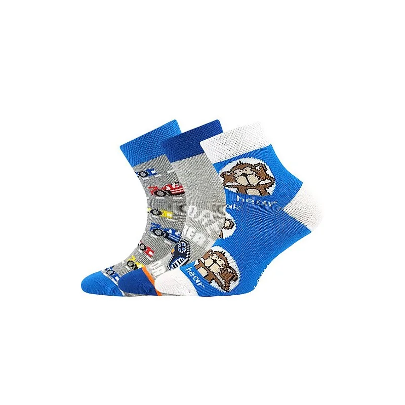 3PACK detské ponožky Lonka viacfarebné (Dedotik - Mix G) 25/29