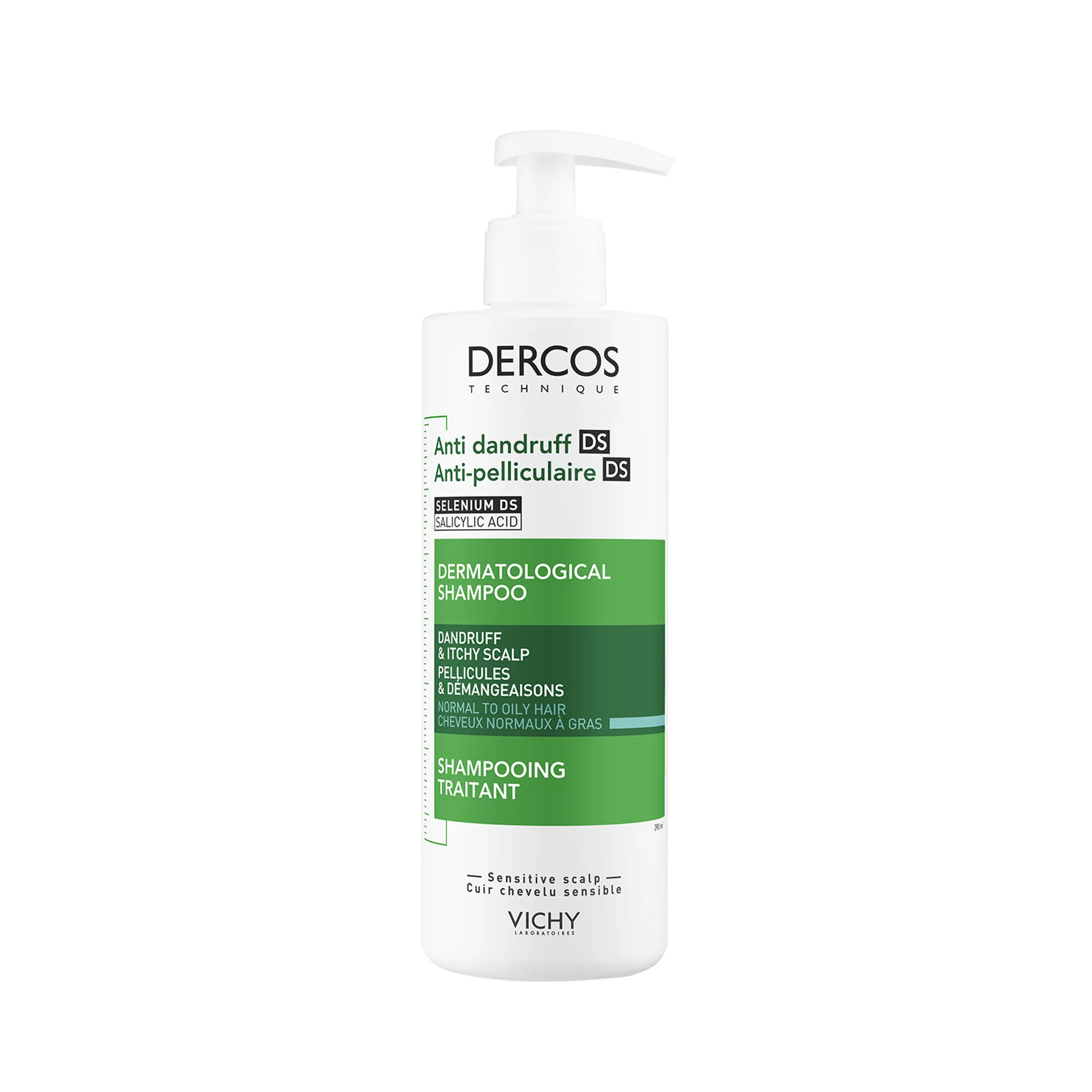 Vichy Dercos Šampón proti lupinám na normálne až mastné vlasy 390 ml