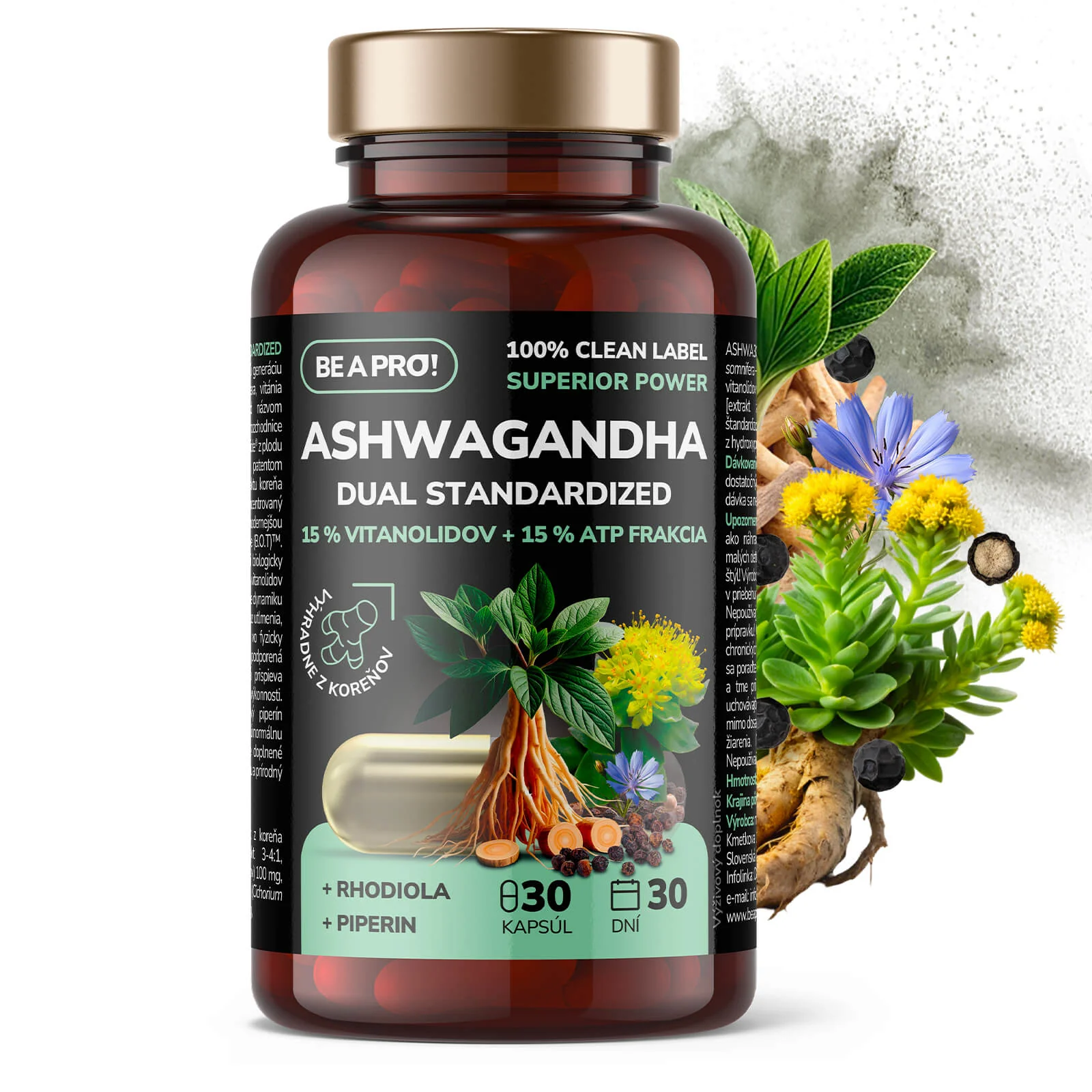 BE A PRO! ASHWAGANDHA – Dual Standardized 30 cps