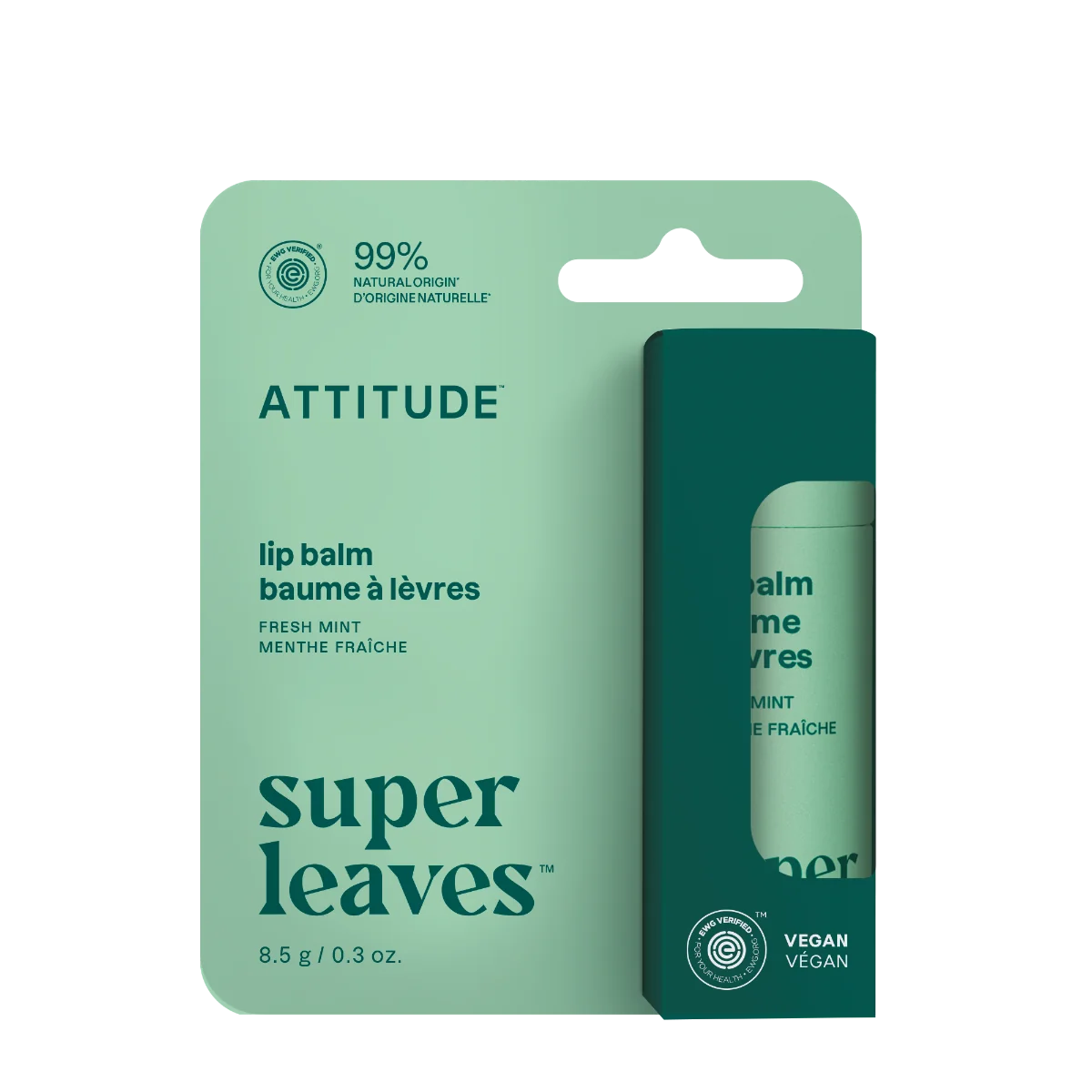 Balzam na pery ATTITUDE Super leaves – s vôňou mäty 8,5 g