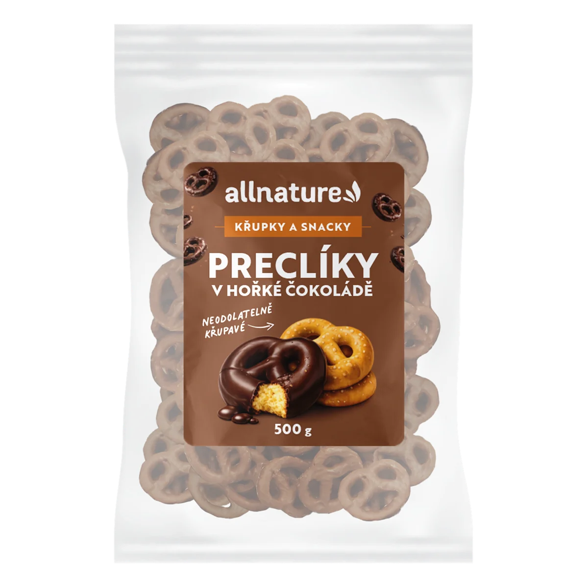 Allnature Praclíky V Horkej Čokoláde 500g 1×500 g, praclíky v horkej čokoláde