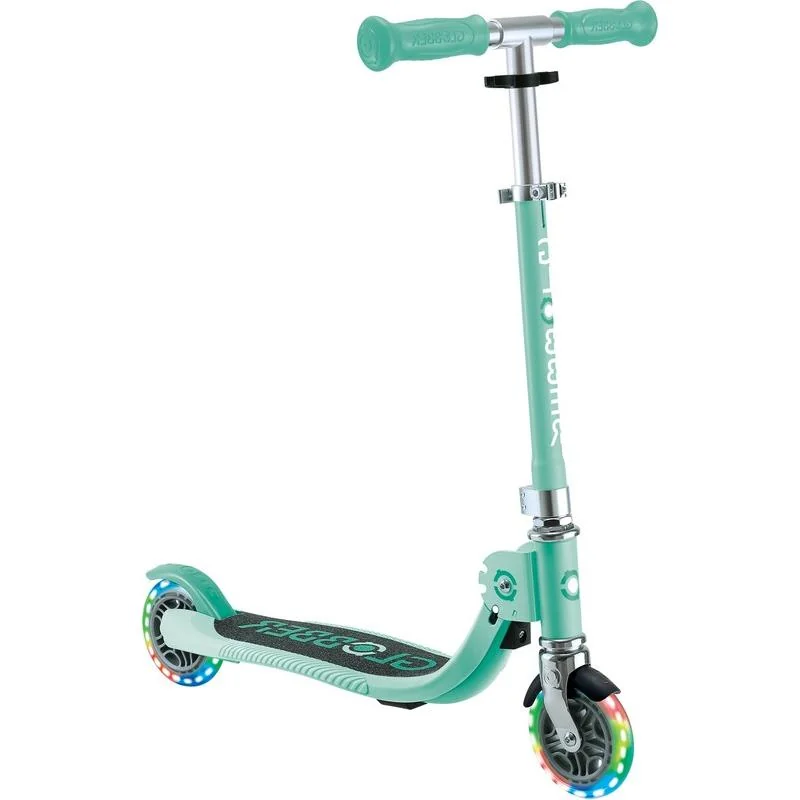 GLOBBER - detská skladacia kolobežka Junior - Flow Foldable Junior Lights - Mint